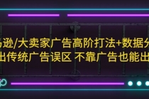 亚马逊/大卖家广告高阶打法+数据分析，走出传统广告误区 不靠广告也能出单-创业网