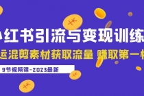 2023小红书引流与变现训练营：搬运混剪素材获取流量 赚取第一桶金-创业网