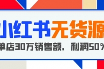 小红书无货源项目：从0-1从开店到爆单，单店30万销售额，利润50%，干货分享-创业网