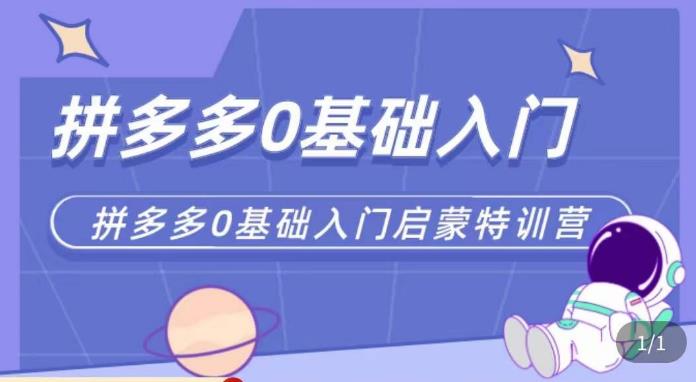 六一电商·拼多多运营0-1实操特训营，拼多多从基础到进阶的可实操玩法-创业网