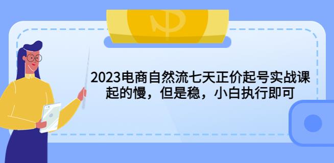 2023电商自然流七天正价起号实战课：起的慢，但是稳，小白执行即可！-创业网