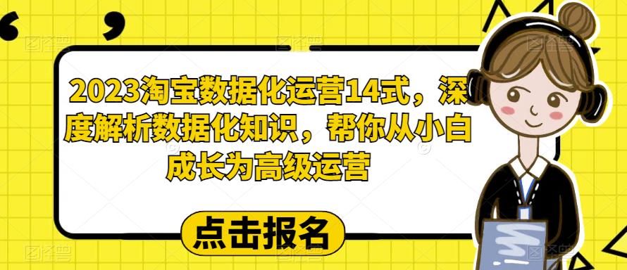 2023淘宝数据化运营14式，深度解析数据化知识，帮你从小白成长为高级运营-创业网