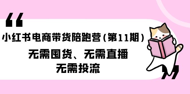 小红书电商带货陪跑营无需囤货、无需直播、无需投流-创业网