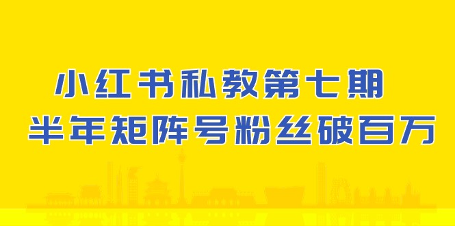 (10650期）小红书-私教第七期，小红书90天涨粉18w，1周涨粉破万 半年矩阵号粉丝破百万-创业网