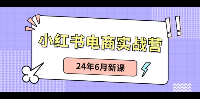 小红书电商实战营：小红书笔记带货和无人直播，24年6月新课-创业网