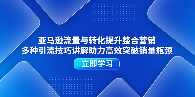 亚马逊流量与转化提升整合营销，多种引流技巧讲解助力高效突破销量瓶颈-创业网