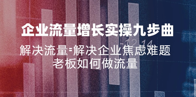 企业流量增长实战九步曲，解决流量=解决企业焦虑难题，老板如何做流量-创业网