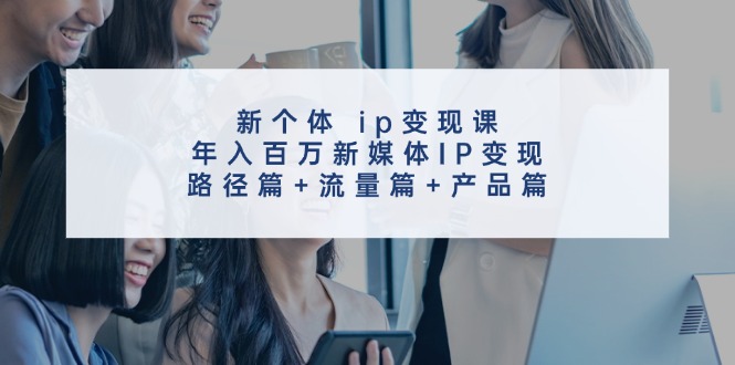 新个体 ip变现课，年入百万新媒体IP变现，路径篇+流量篇+产品篇-创业网