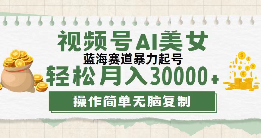 视频号AI美女跳舞，轻松月入30000+，蓝海赛道，流量池巨大，起号猛，无…-创业网