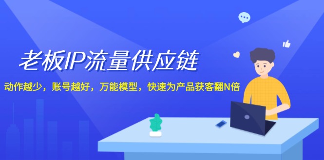 老板 IP流量 供应链，动作越少，账号越好，万能模型，快速为产品获客翻N倍-创业网