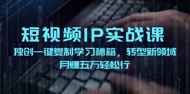 短视频 IP实战课，独创一键复制学习秘籍，转战新领域，月赚五万轻松行-创业网