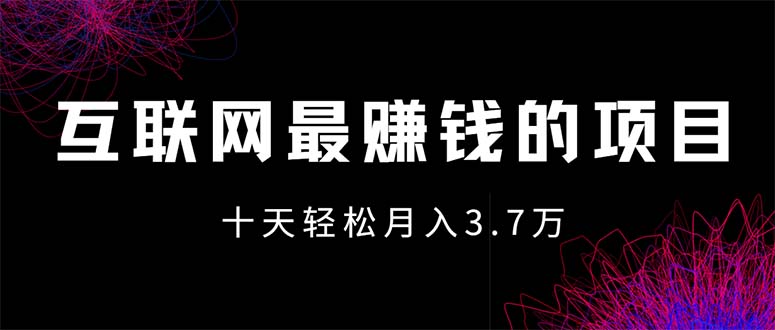 互联网最赚钱的项目没有之一，轻松月入7万+，团队最新项目-创业网