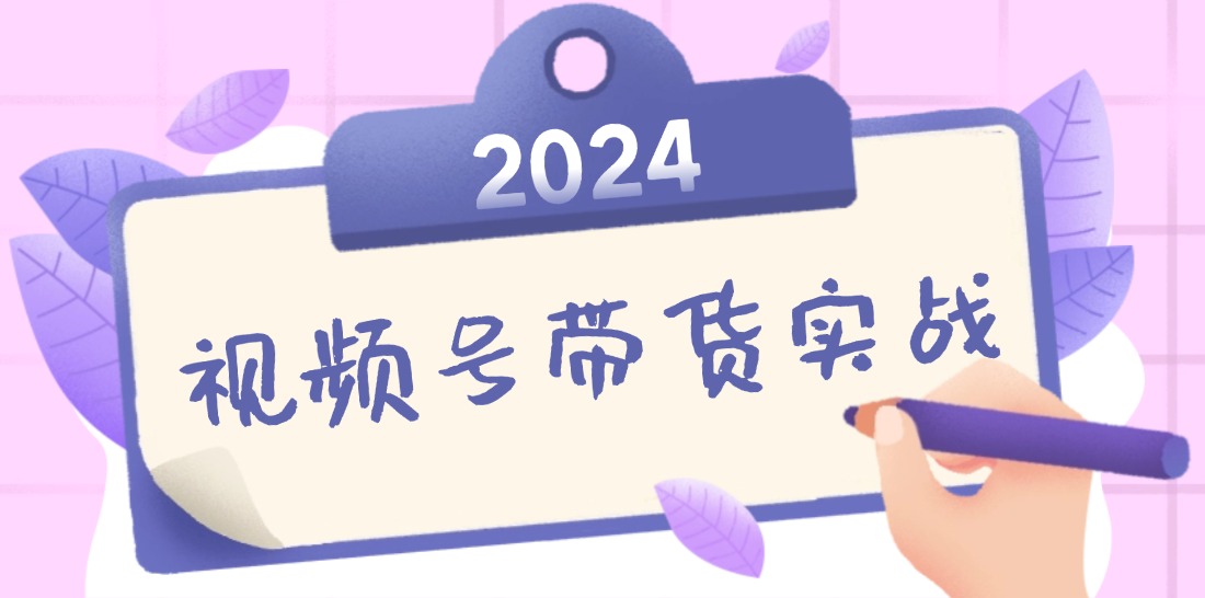 2024视频号最新带货实战课：无人直播/书单号卖货/个人IP口播 (附资料素材)-创业网