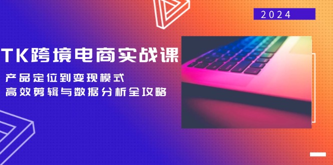 TK跨境电商实战课：产品定位到变现模式，高效剪辑与数据分析全攻略-创业网