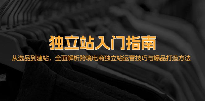 图片[1]-独立站入门指南：从选品到建站，全面解析跨境电商独立站运营技巧与爆品…-创业网