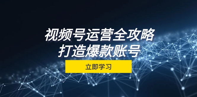 视频号运营全攻略，从定位到成交一站式学习，视频号核心秘诀，打造爆款…-创业网