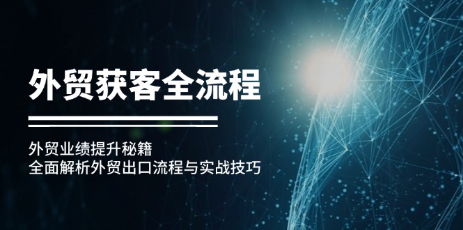 外贸获客全流程：外贸业绩提升秘籍：全面解析外贸出口流程与实战技巧-创业网