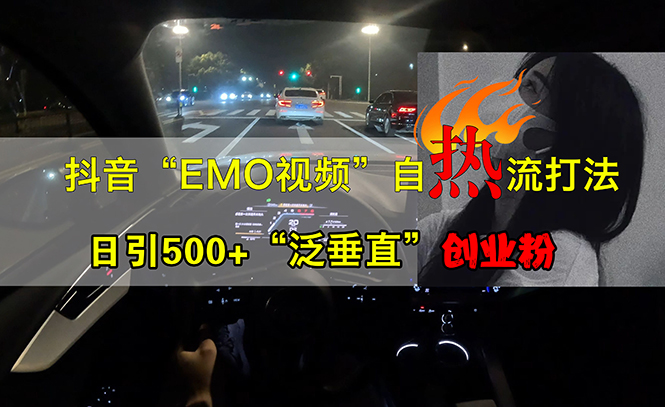 抖音EMO视频自热打法，日引500+“泛垂直”创业粉-创业网