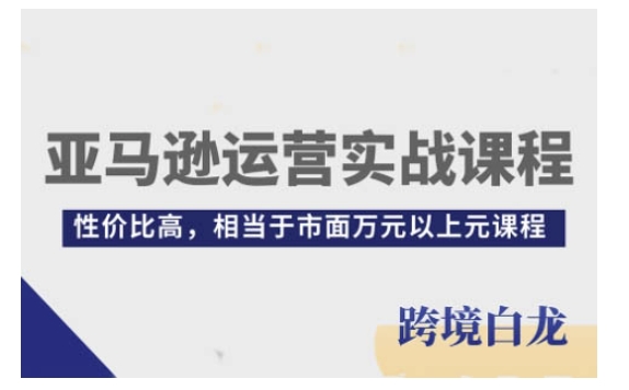 亚马逊运营实战课程，亚马逊从入门到精通，性价比高，相当于市面万元以上元课程-创业网