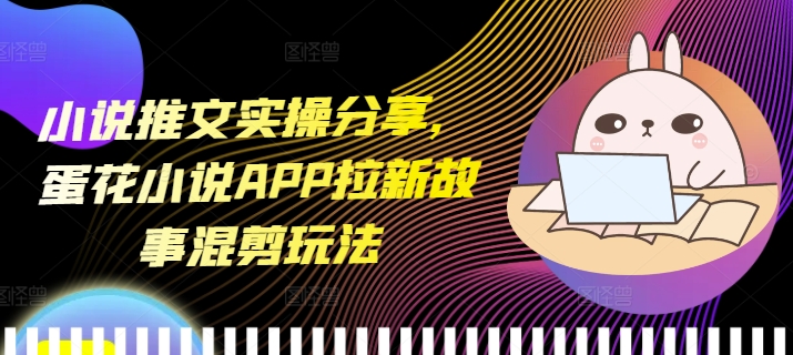 小说推文实操分享，蛋花小说APP拉新故事混剪玩法-创业网