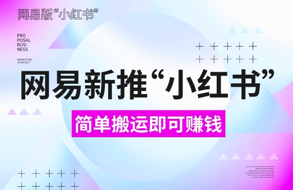 网易官方新推“小红书”，搬运即有收益，新手小白千万别错过(附详细教程)【揭秘】-创业网