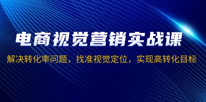 电商视觉营销实战课，解决转化率问题，找准视觉定位，实现高转化目标-创业网