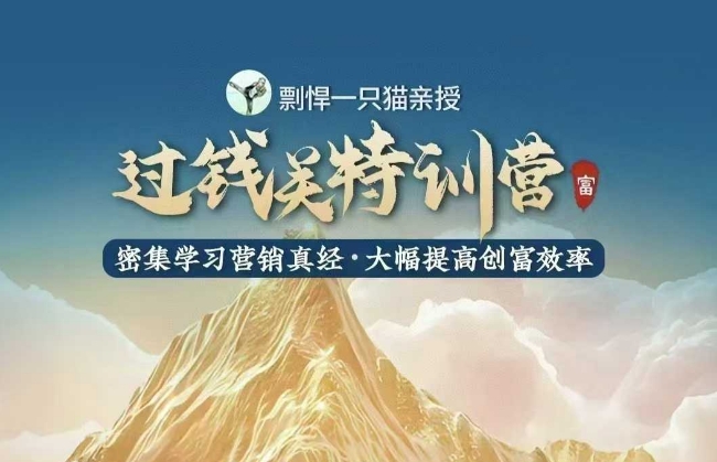 剽悍一只猫-过钱关特训营，学习营销真经 大幅度提高创富效率-创业网