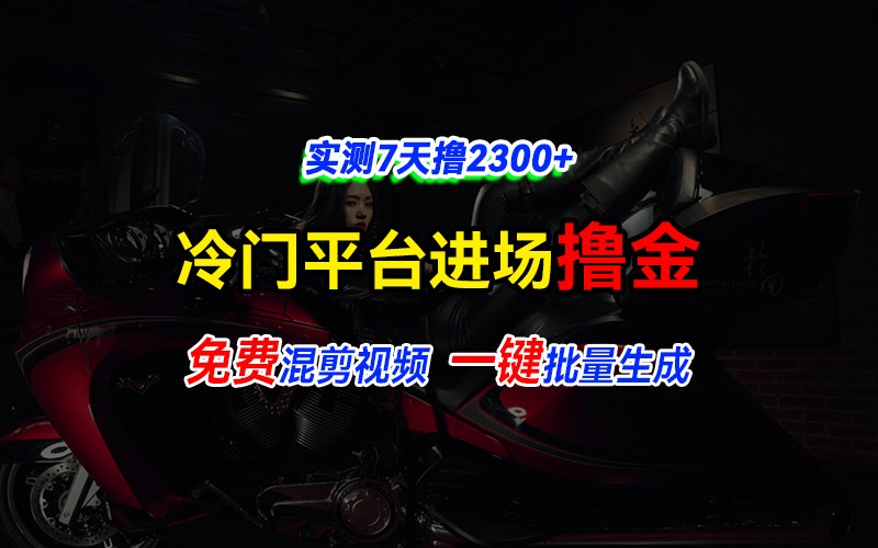 全新冷门平台vivo视频，快速免费进场搞米，通过混剪视频一键批量生成，实测7天撸2300+-创业网